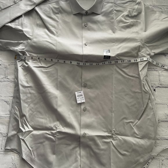 Calvin Klein Infinite Non Iron Slim Fit Stretch Collar Dress Shirt - Picture 4 of 9